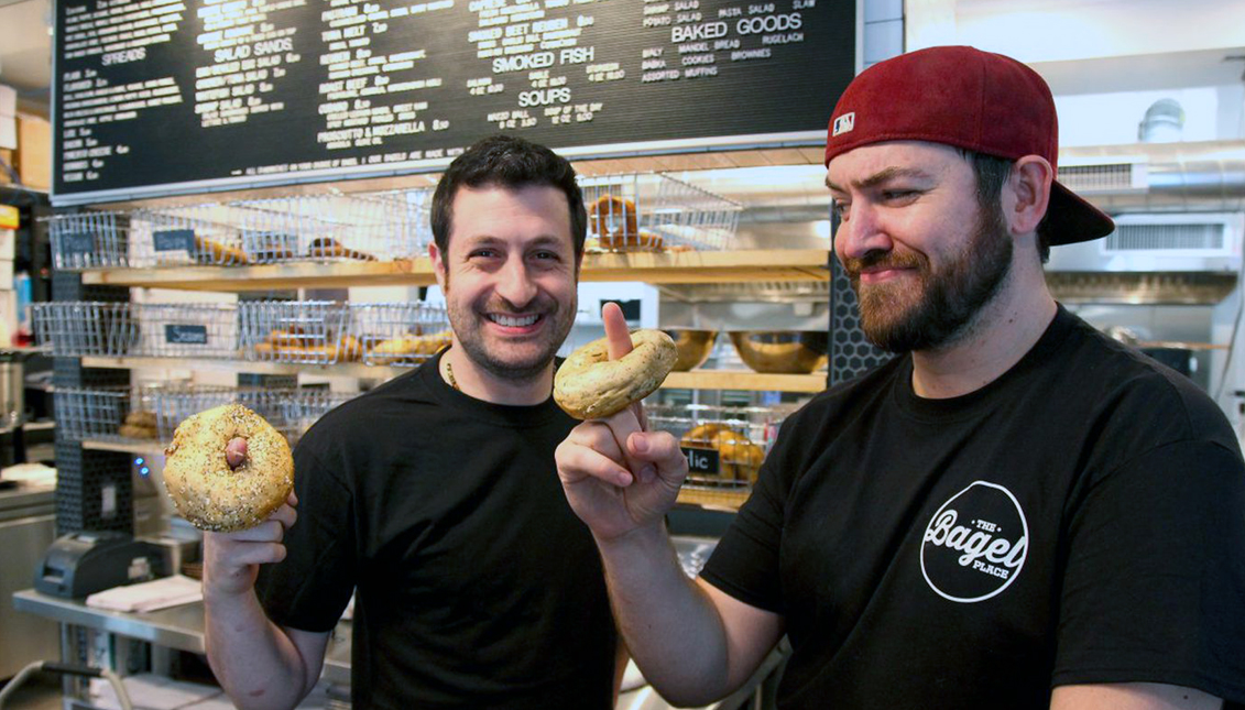 Ringo Roseman opened up Bagel Place in 2017, wanted to also give back to the community. Photo: Philly Inquirer