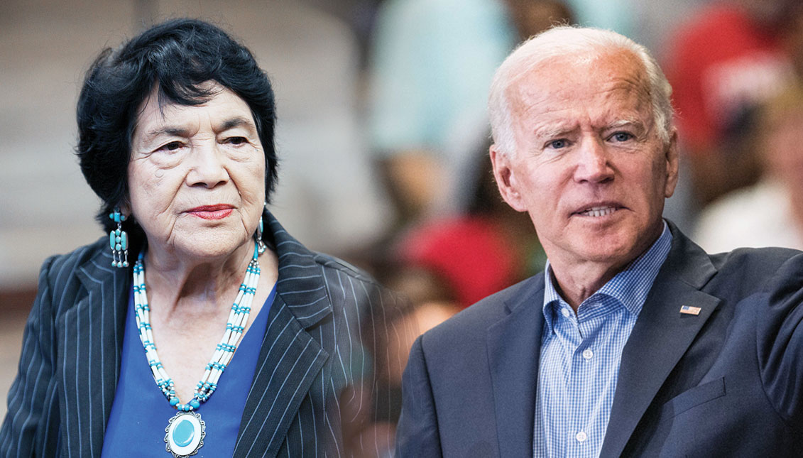 La activista Dolores Huerta da su apoyo a Joe Biden en su campaña presidencial.