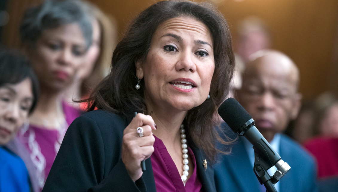 Veronica Escobar represents El Paso in Congress, on the frontlines of the migrant situation at the U.S.-Mexico border. Gettyimages
