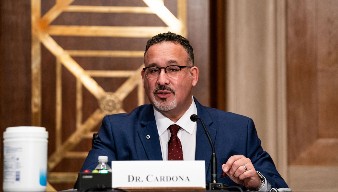 Cardona said the Biden Administration is feeling the heat from other Democrats to reduce student loans. Photo: Getty Images.
