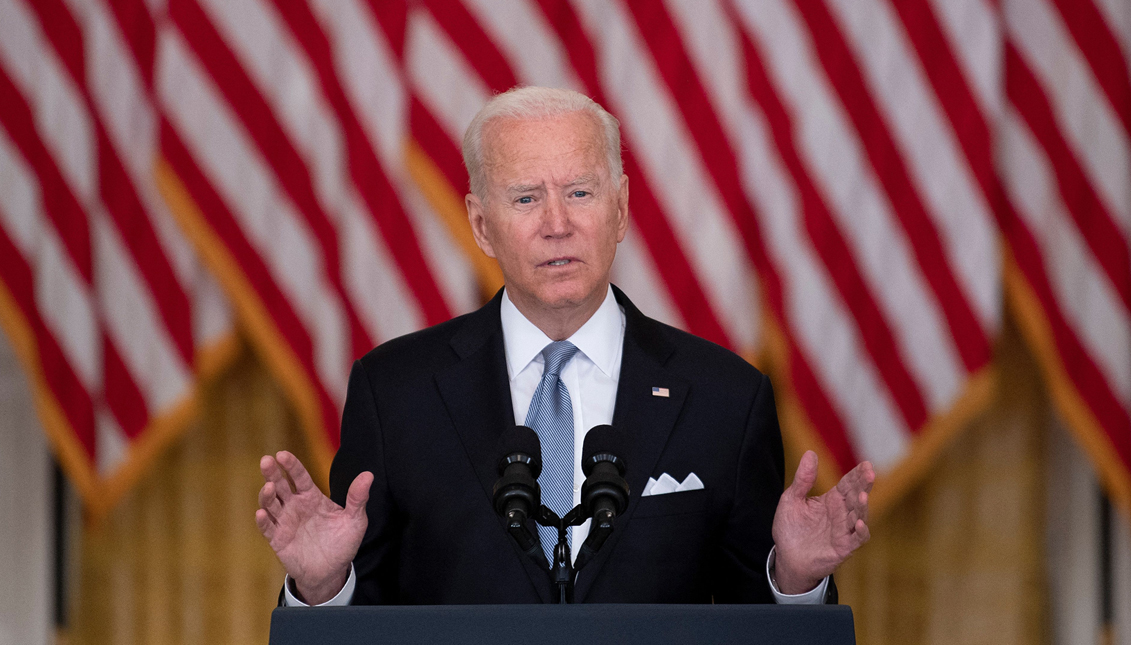 President Joe Biden speaks about  Afghanistan. Photo: Getty Images