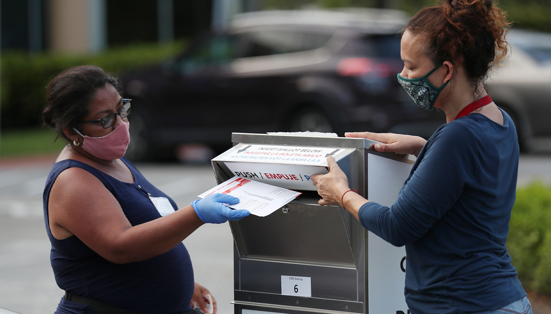 First-time Latinx voters are showing out in some of the 2020 Election's biggest battleground states. Photo: Getty Images