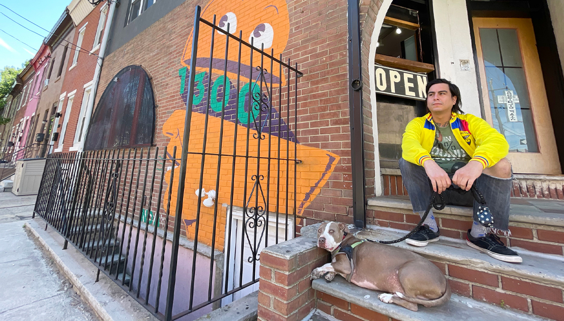 Gary Viteri opened up his cafe with the initiative to highlight music and coffee in South Philly. Photo: Gary Viteri.