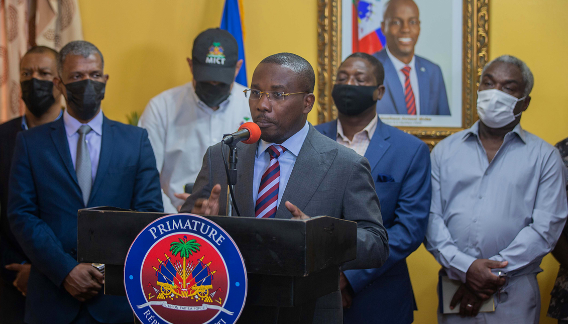 The accusing finger as the head of the assassination points to Prime Minister Claude Joseph, who assumed command of the country after the murder of Jovenel Moïse. Gettyimages