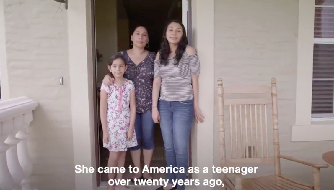 Two families had the chance to tell their stories of how Trump’s immigration policies have affected their lives. Photo: Screenshot; Twitter DNC