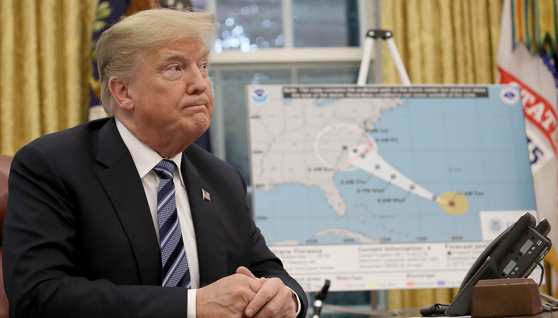 Three years after hurricanes Maria and Irma, President Trump has not adequately funded the island. Photo: Win McNamee/Getty Images
