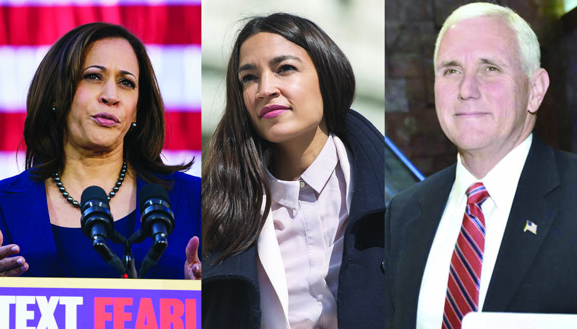 Mike Pence evoked the name of AOC last night, in a feeble attempt to radicalize the Biden-Haris campaign. Photo: Getty Images