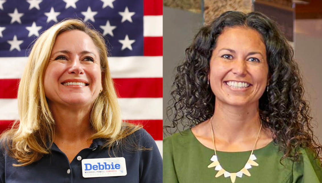 Reps Debbie Mucarsel-Powell (left) and Xochitl Torres Small (right). Photos: AP (left), Twitter (right)
