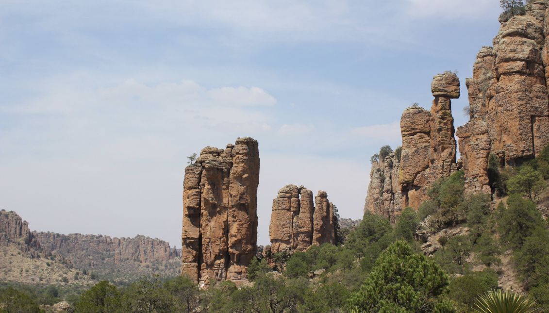 A general view of the landscape with rock formations in the Mexican municipality of Sombrerete in the state of Zacatecas, Mexico, April 25, 2017. EFE/Mariana Gonzalez
