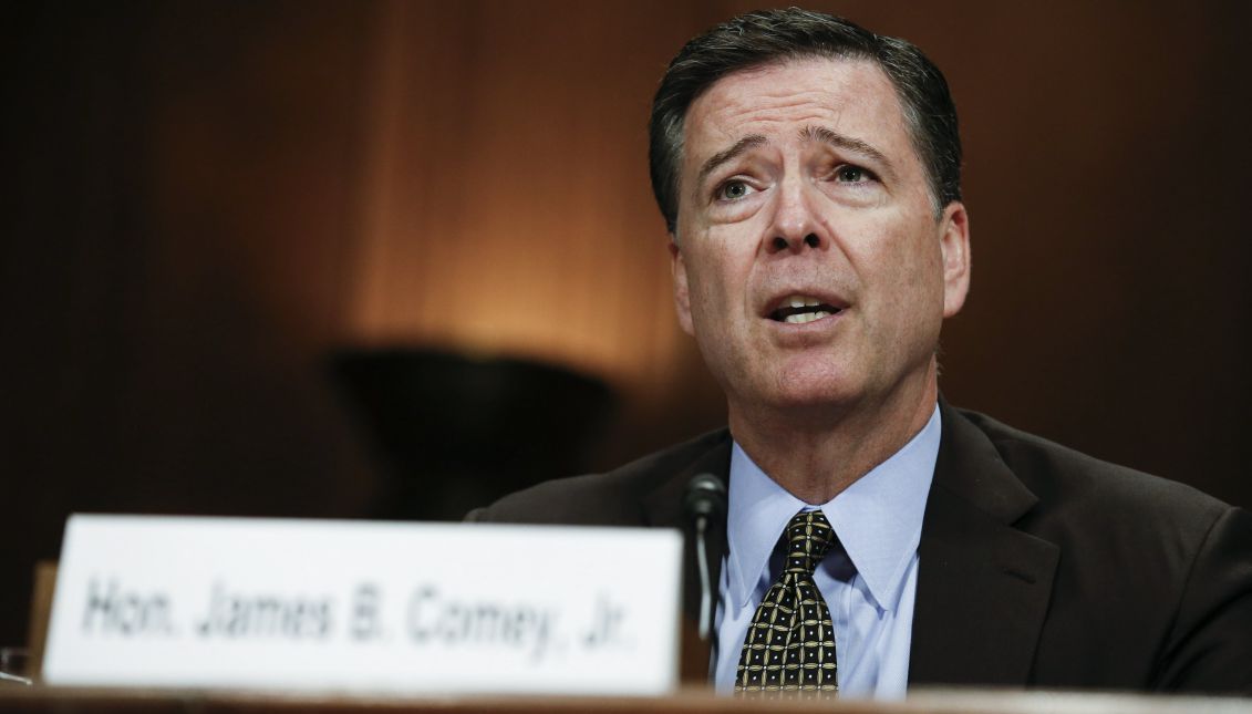 FBI Director James Comey testifies before the Senate Judiciary Committee hearing on 'Oversight of the Federal Bureau of Investigation.' on Capitol Hill in Washington, DC, USA, 03 May 2017. EPA/SHAWN THEW
