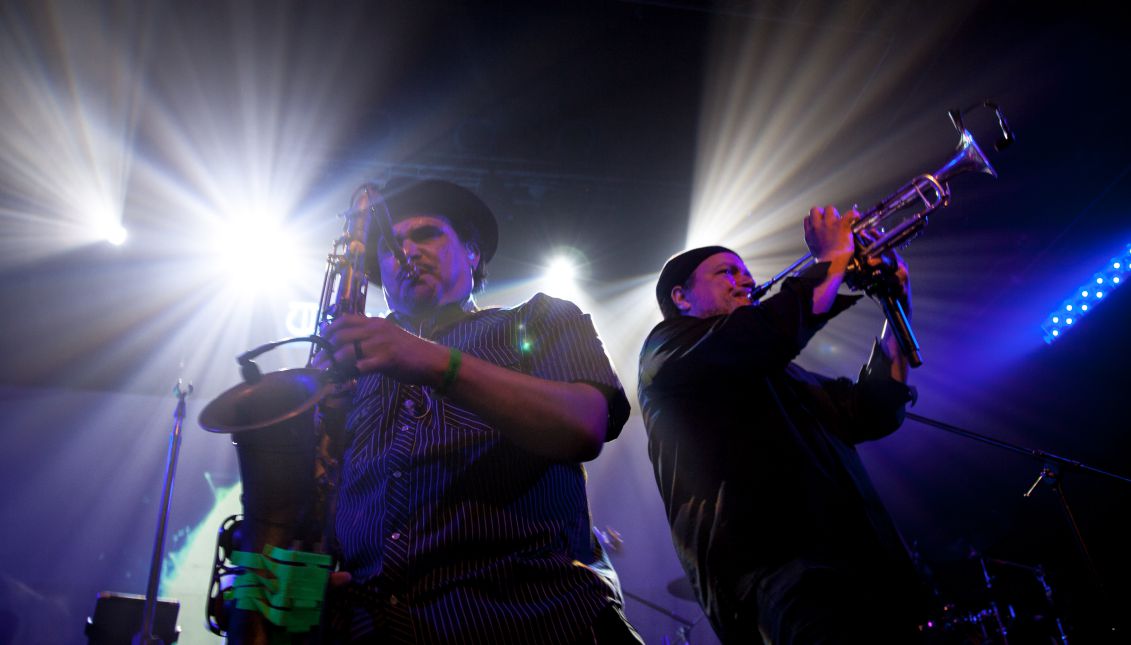 The genre-bending Los Angeles band Ozomatli, known for its protest music and pro-diversity activism, is launching an almost entirely Spanish-language album featuring covers of classic and contemporary Mexican hits.  EFE/Faizah Rajput
