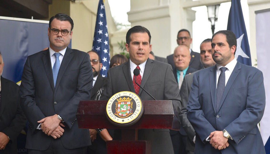  Gov. Ricardo Rosselló, speaking in San Juan, Puerto Rico on May 15, 2017. EFE/Puerto Rico's Governors Office
