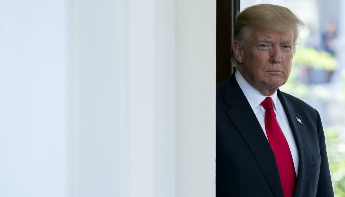 US President Donald J. Trump walks out at the West Wing of the White House in Washington, DC, USA, 31 May 2017. EPA/SHAWN THEW
