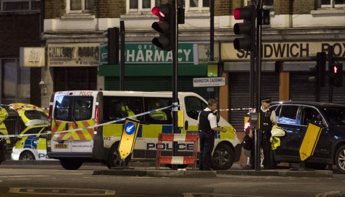 Police units at London Bridge after reports of a incident involving a van hitting pedestrian on London Bridge, Central London, Britain, 04 June 2017. EPA/WILL OLIVER