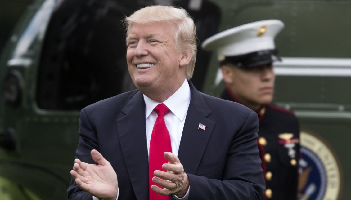 Trump has proposed a plan to make US once again a nation of builders. US President Donald J. Trump applauds in front of a US Marine while walking across the South Lawn after returning to the White House by Marine One, in Washington, DC, USA, 07 June 2017. Trump returns from Cincinnati, Ohio. EPA/MICHAEL REYNOLDS
