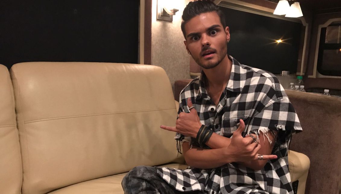 Spanish teen pop star Abraham Mateo has growth spurt with reggaeton, beard, big muscles. Photo: EFE/Pablo Ramon
