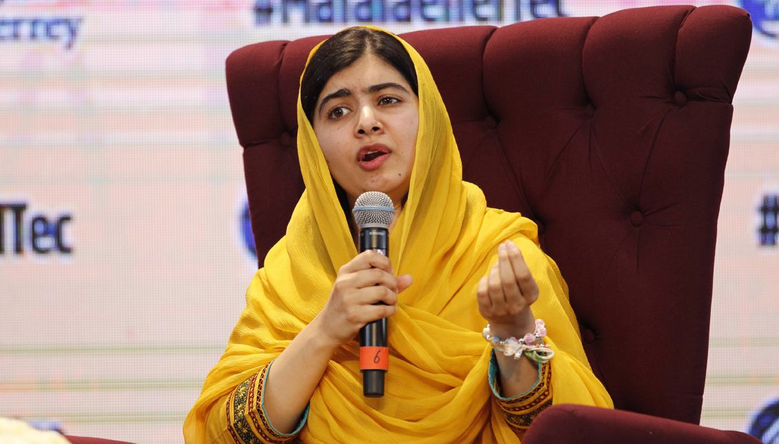 Pakistani activist Malala Yousafzai, Peace Nobel laureate and advocate for girls' education rights, takes part at a conference with students of the Technological Institute of Monterrey in Mexico City, Mexico, 31 August 2017. EPA-EFE/SASHENKA GUTIERREZ