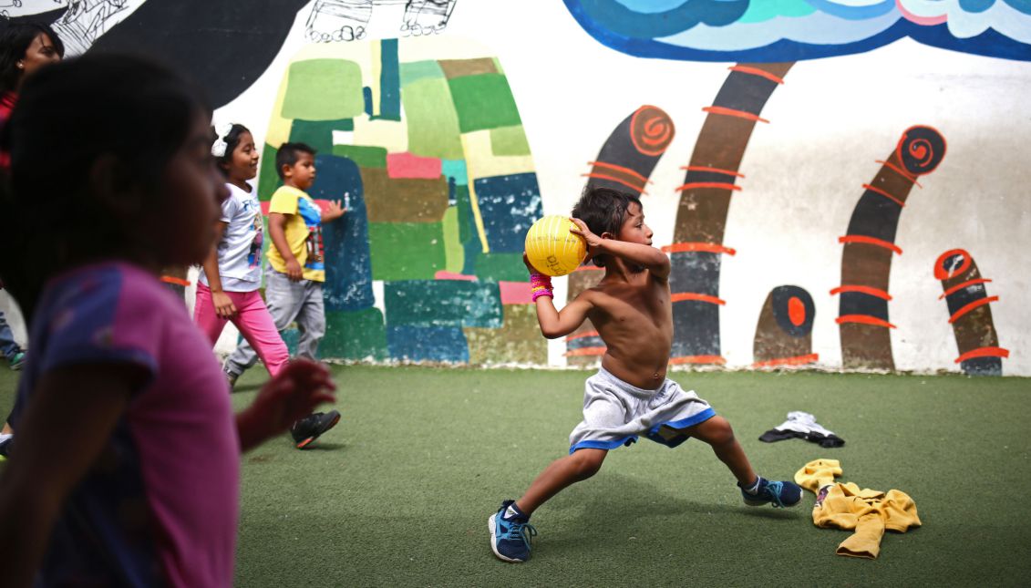 Children play on Aug. 23, 2017, at a center of the Los Patojos alternative education project founded by Juan Pablo Romero to get kids off the streets and give them a better start in life, in Jocotenango, Guatemala, long known for its street gangs and violence. EPA-EFE/Esteban Biba