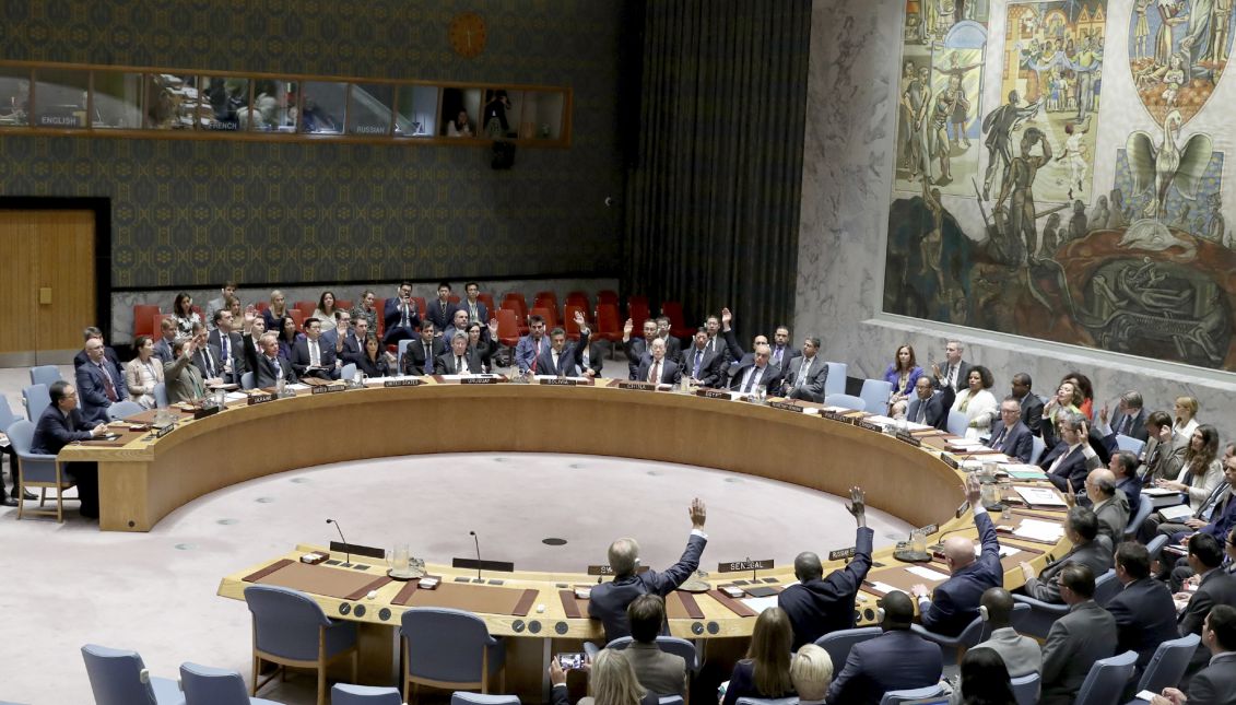 The United Nations Security Council holds vote on sanctions resolution against North Korea at United Nations headquarters in New York, New York, USA, 11 September 2017. EPA-EFE FILE/ANDREW GOMBERT
