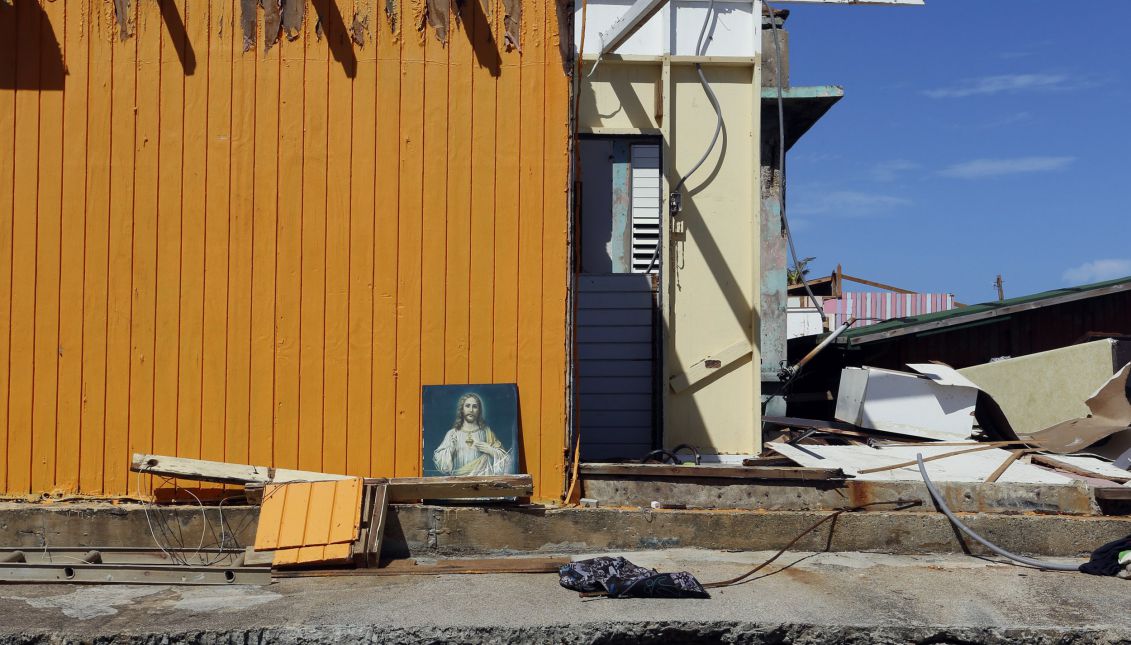 View of damage caused by Hurricane Maria, in the neighborhood La Perla of San Juan, Puerto Rico, Sept. 29, 2017. EPA-EFE FILE/Thais Llorca