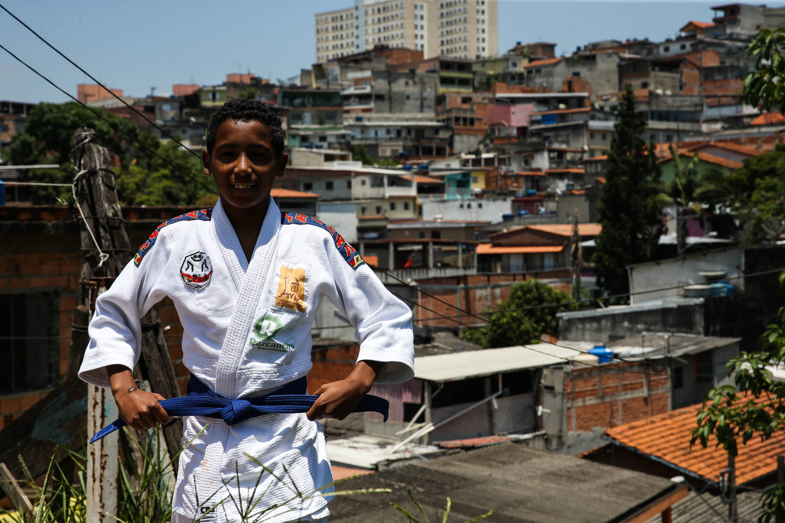 The kids who said "No" to crime in Brazil's epitome of inequalityPhoto provided on Dec. 11, 2017 showing Gustavo Henrique de Jesus, posing before his judo classes, in Sao Paulo, Brazil on Dec. 7, 2017