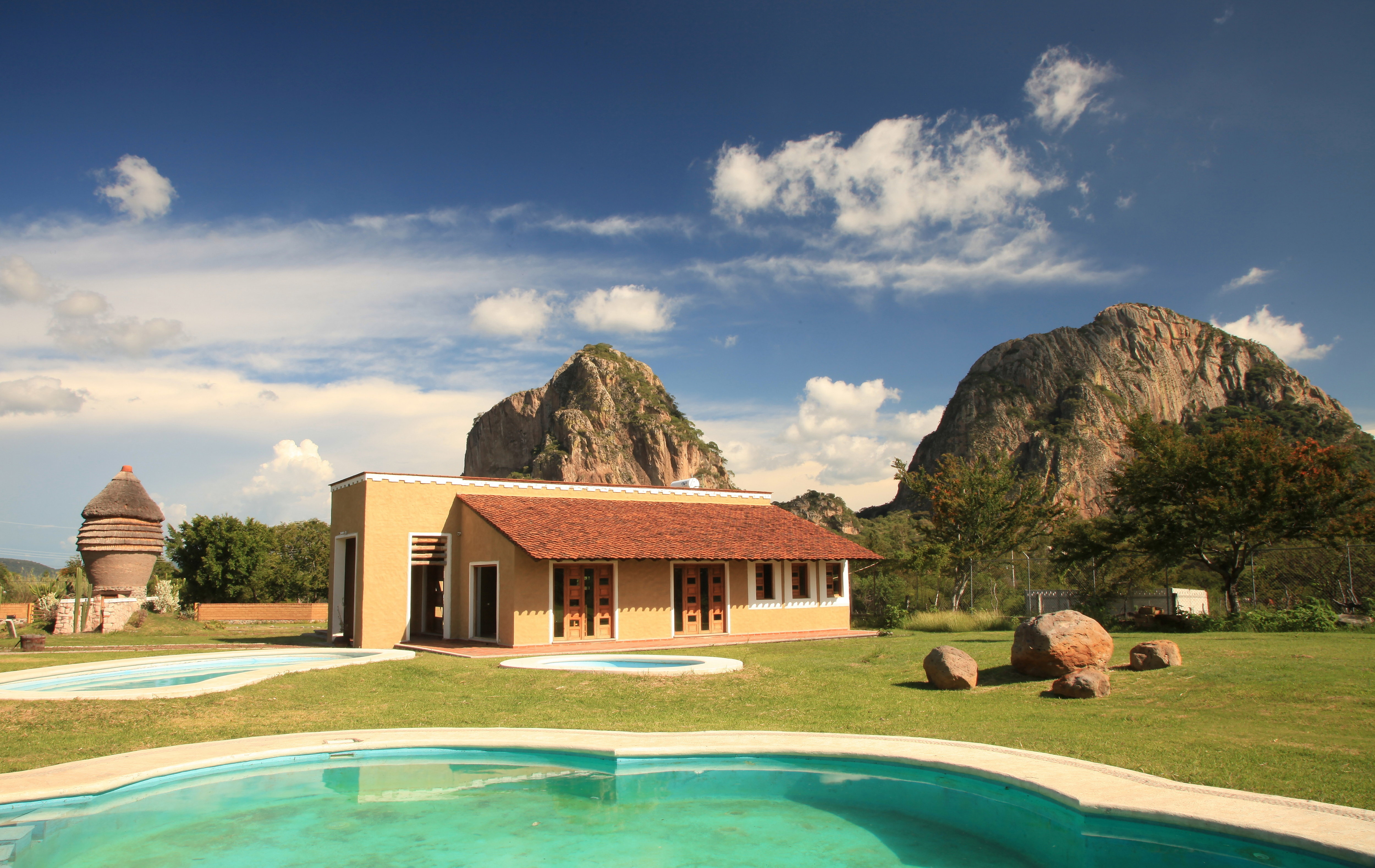 Photo provided by Mexico's Indigenous Tourism Network (RITA) shows a view of the Piedra Rajada ecotourism center in Chalcatzingo, Mexico on Dec. 26, 2017.
