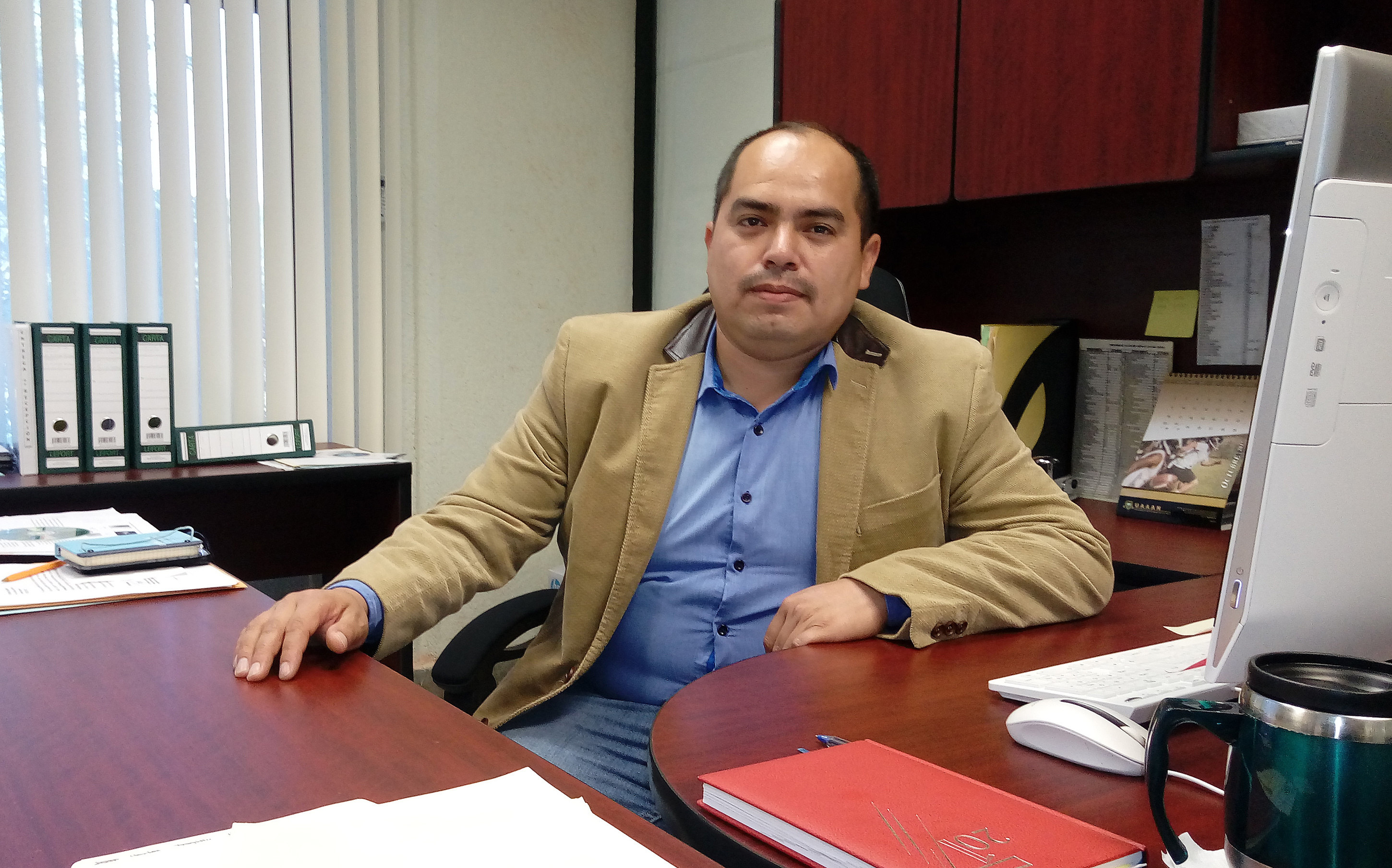 Photo provided by the National Council on Science and Technology (Conacyt) shows Mexican researcher Gregorio Castro during an interview with EFE, in Mexico City, Mexico on Jan. 5, 2018.
