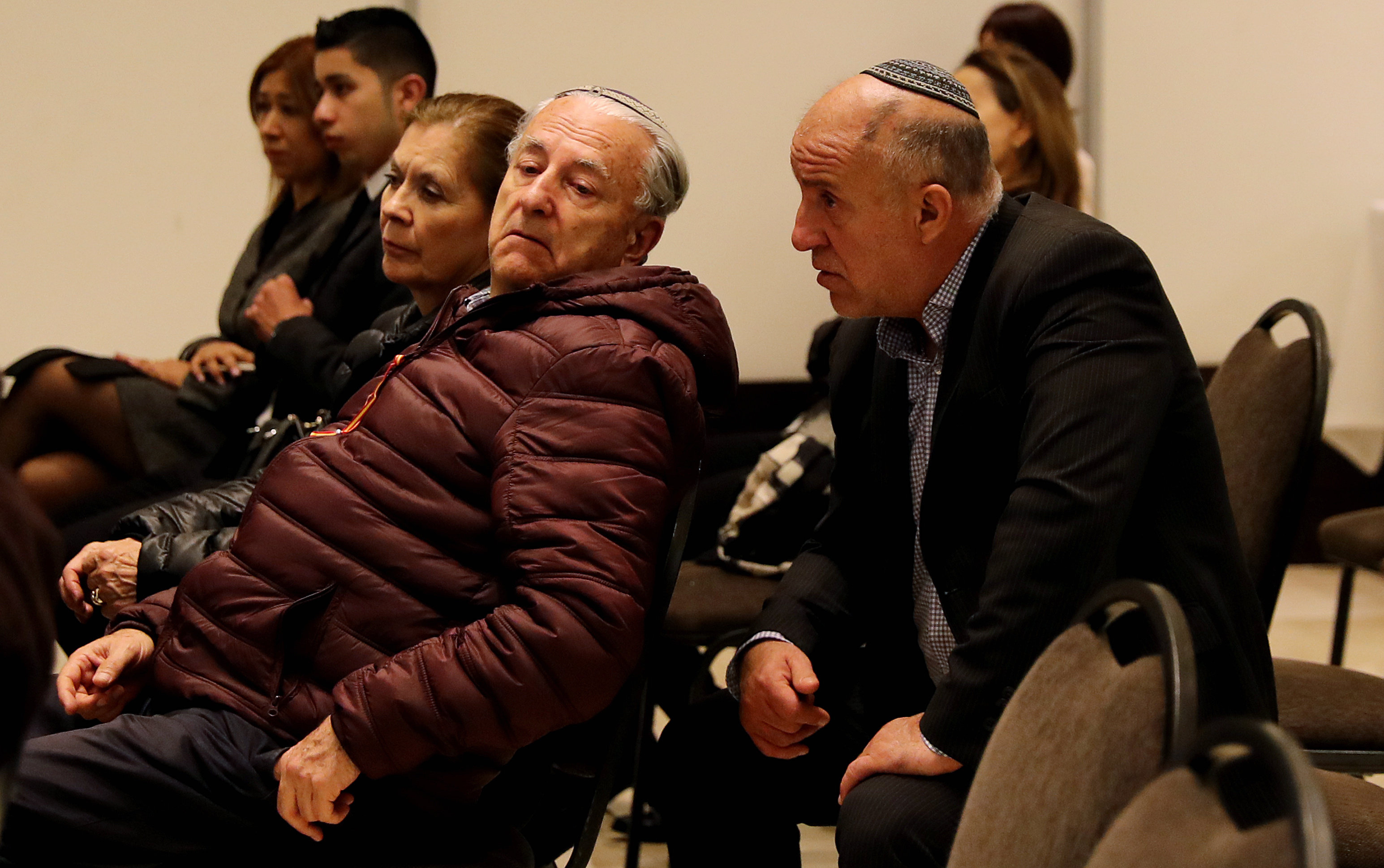 Photo provided on March 22, 2018 shows members of the Colombian Jewish community during a ceremony where 145 Sephardim took the oath as Spanish citizens, in Bogota, Colombia on March 20, 2018. EPA-EFE/LEONARDO MUÑOZ
