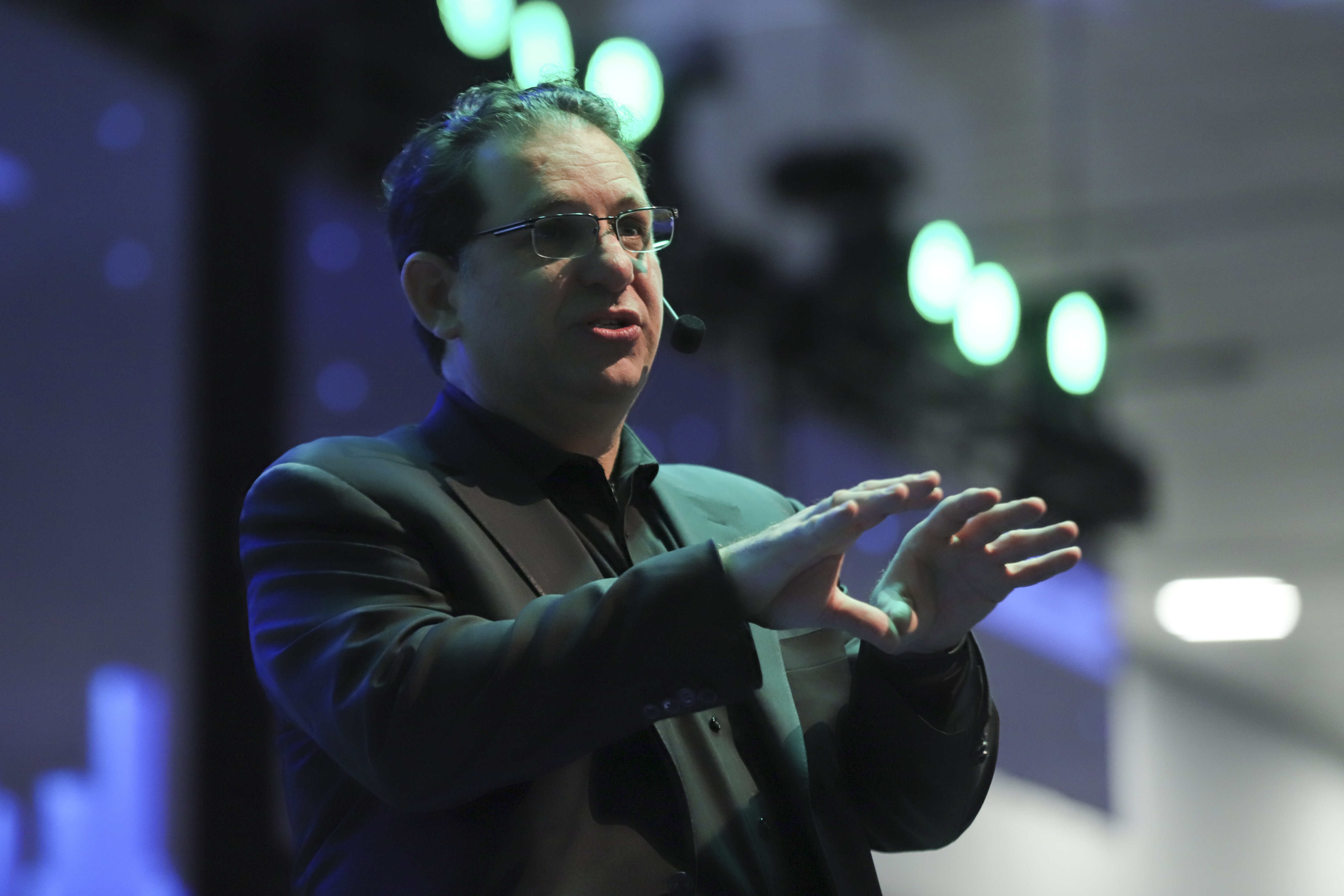 The world's most famous hacker, Kevin Mitnick, speaks during an appearance before young Mexicans attending Talent Land, an event for innovation and technology being held in Guadalajara, Jalisco state, Mexico, March 2, 2018. EPA-EFE/Carlos Zepeda
