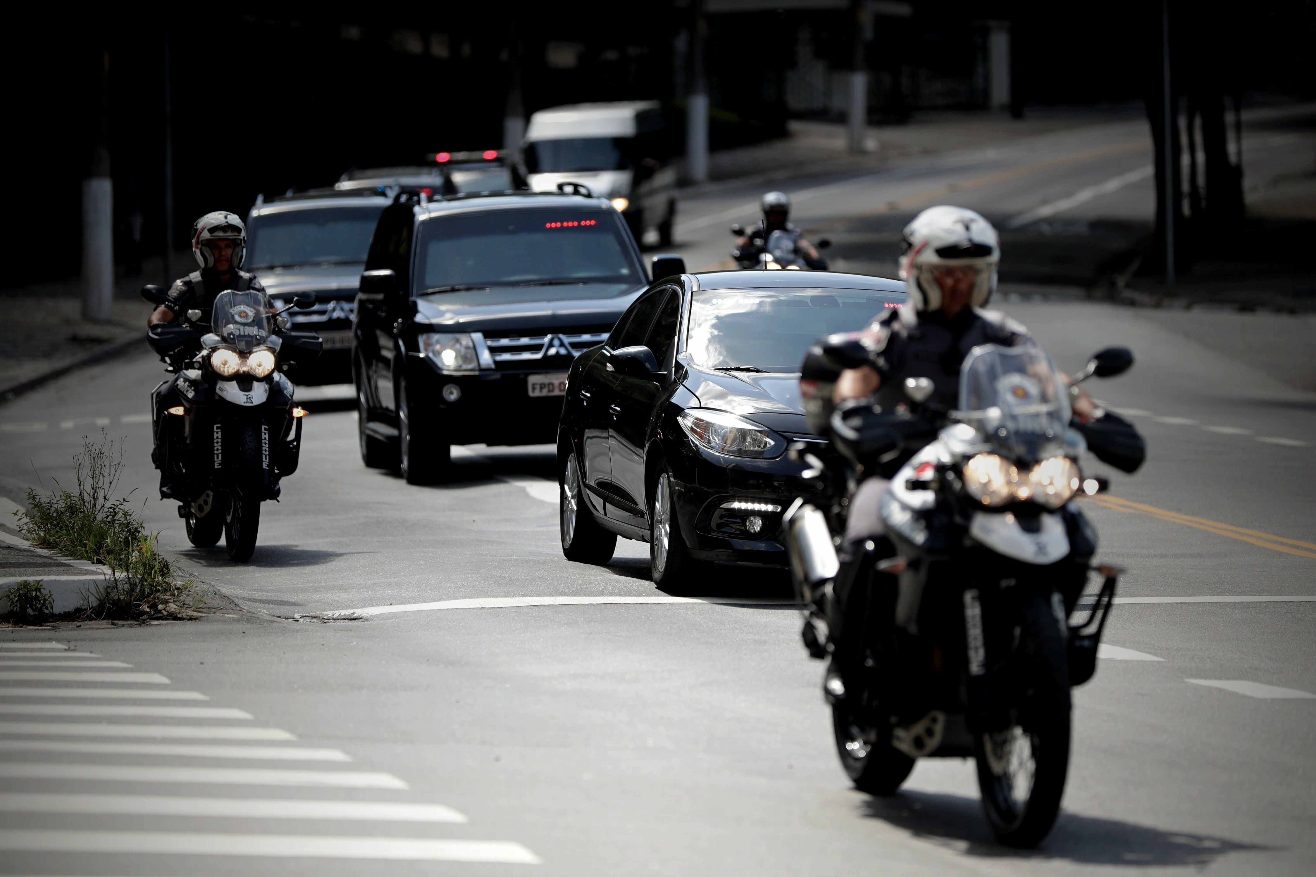 Brazilian President-elect Jair Bolsonaro traveled on Nov. 23, 2018, to Sao Paulo' Albert Einstein hospital for a series of tests ahead of an operation on Dec. 12 to remove a colostomy bag. That surgical procedure is expected to fully repair the president-elect's intestinal tract, which was severely damaged when he was stabbed at a campaign rally on Sept. 6. EPA-EFE/Fernando Bizerra
