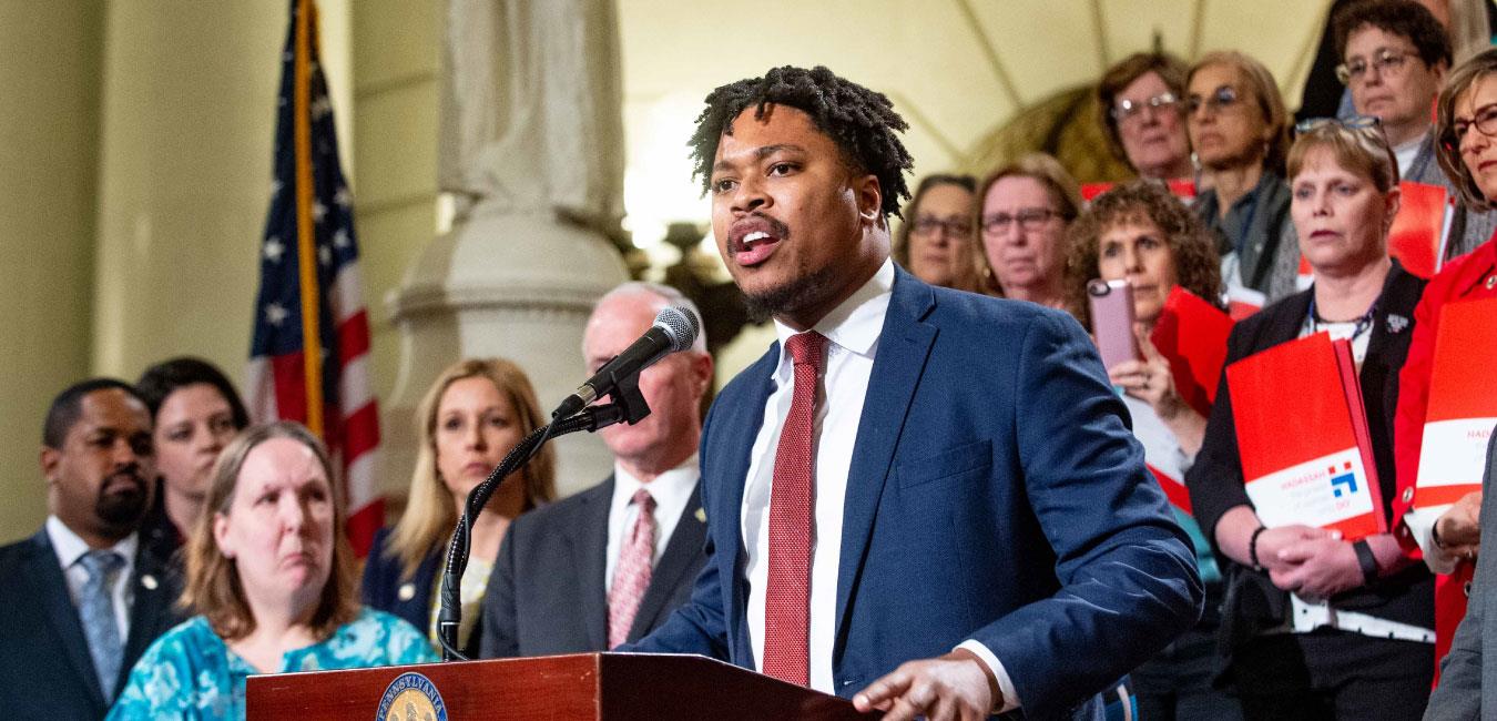 PA Rep. Malcolm Kenyatta has long been a fighter for increasing the minimum wage to $15 in the state and across the country. Photo: Office of Pennsylvania Rep. Malcolm Kenyatta.