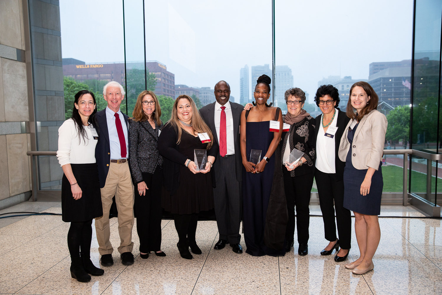 Recipients of the 2019 Leadership Award, with members of Juvenile Law Center staff and board. Photo: Tony Baiada