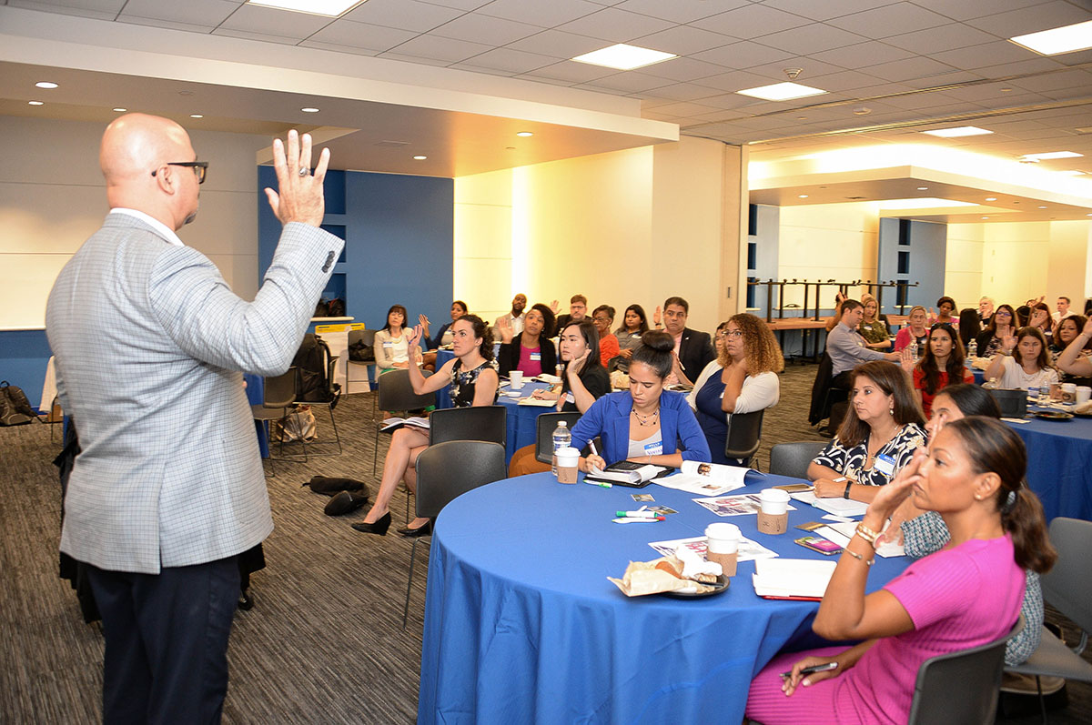 Greg Payton, Vice President of Group Diversity and Inclusion for PNC Financial Services discusses how to create your personal brand. Photo: Peter Fitzpatrick/AL Dia News