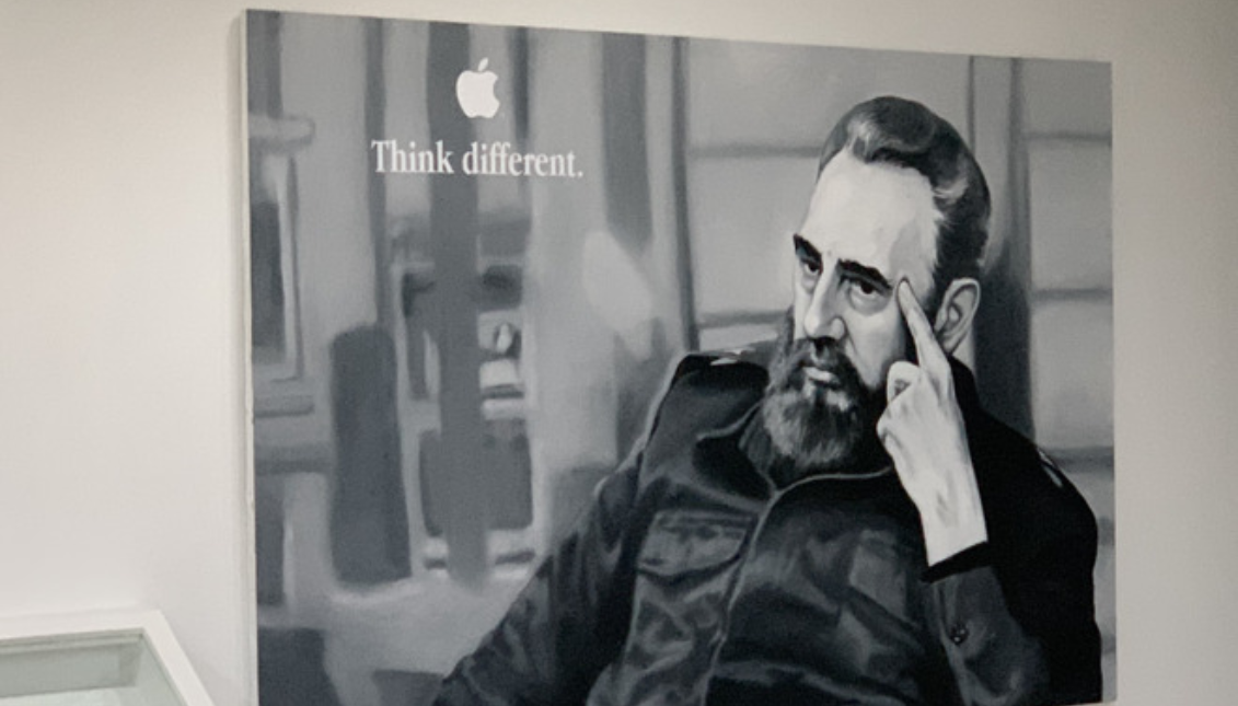 “Think different” Artist Jose A. Toirac's art installation, which places Fidel Castro in iconic American advertisements (Stephen Silver) Apple Insider.com