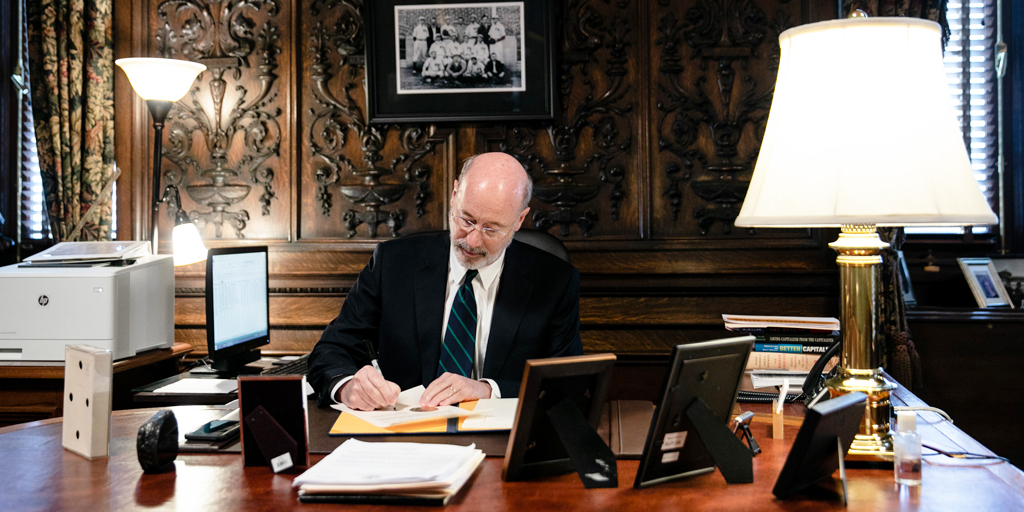 PA Governor Tom Wolf signed a new executive order on July 9 extending the state's eviction moratorium to Aug. 31. Photo: governor.pa.gov