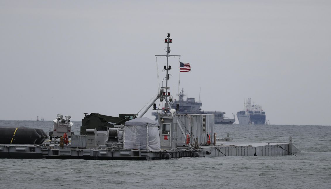 U.S warships during an exercise in the Korean Peninsula on Monday. EFE/Jeon Heon-Kyun