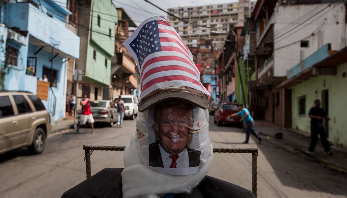  A protester mocking at Donald Trump during Easter week celebrations in Caracas, Venezuela. EFE/MIGUEL GUTIERREZ
