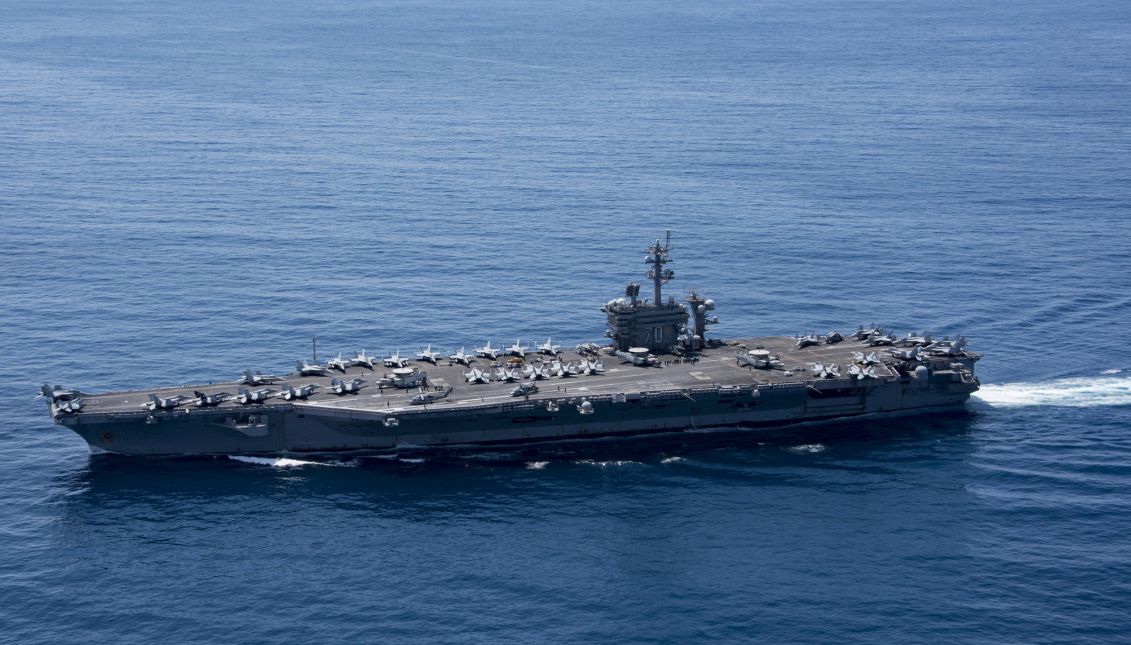 The USS Carl Vinson remains off the coast of north-west Australia, a defense official said. Photograph: US navy/EFE