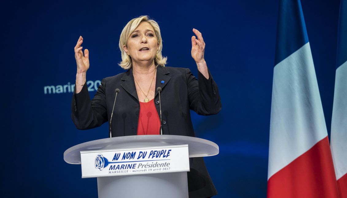 Marine Le Pen during a political rally in Marseille, France, on April 19, 2017. EFE/Paul Durand