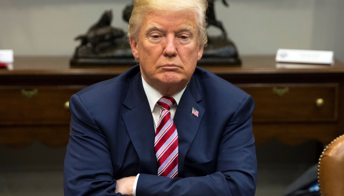 US President Donald J. Trump in the Roosevelt Room, during the meeting to discuss his tax policy. EFE.