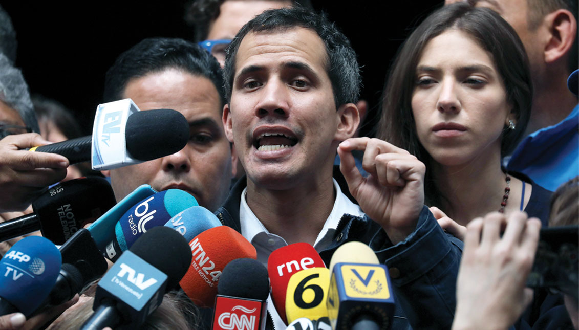 The president of the National Assembly (Parliament) of Venezuela and self-proclaimed interim president of the country, Juan Guaidó. Photo: EFE