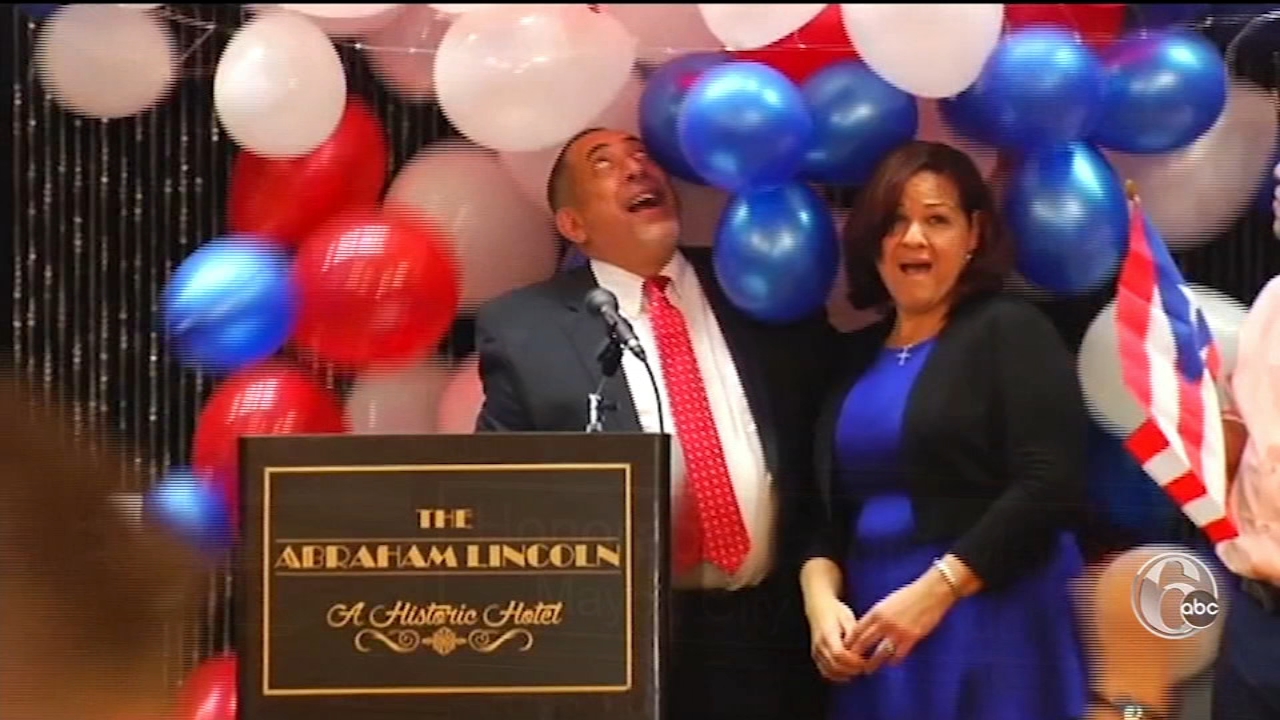 Reading mayoral candidate Eddie Moran declared victory in the primary on May 21. Photo: 6ABC