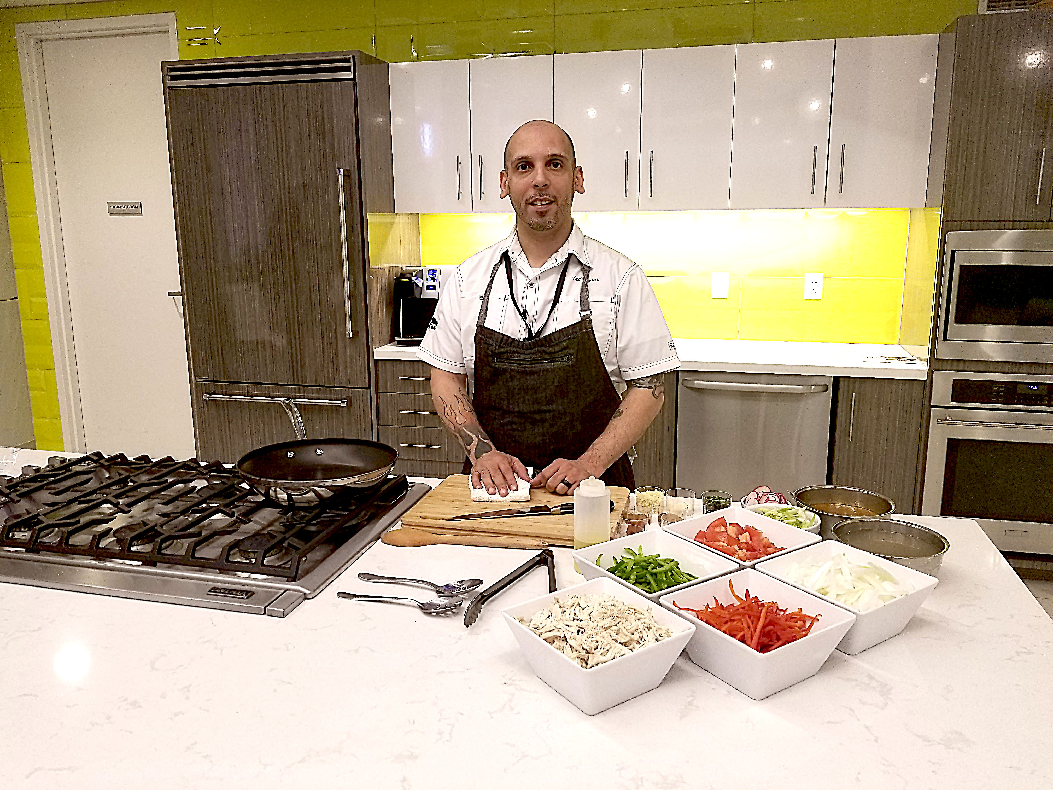 Chef Ted Torres started the "Latinos Living Healthy" cooking series at Independence Live sponsored by Independence Blue Cross and AL DIA News.  Photo: Peter Fitzpatrick/AL DIA News