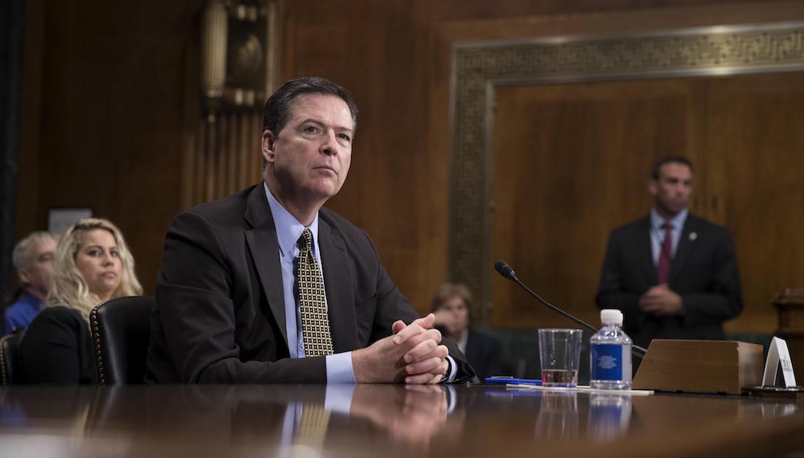 FBI Director James Comey during a hearing before the Senate Justice Committee on the 'FBI Review' at the Capitol in Washington, USA, on May 3, 2017. EFE/Shawn Thew