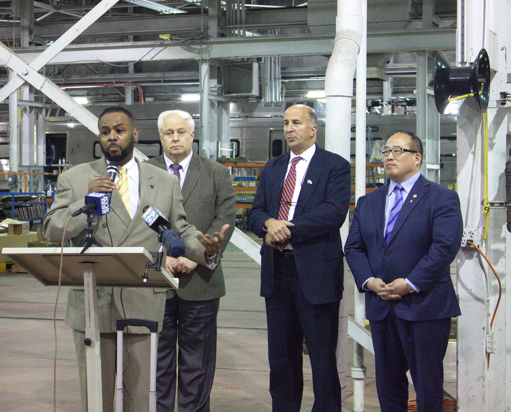 Councilman David Oh on the far right spoke at a deal with Hyundai in 2016. Photo Courtesy; PHL Council.