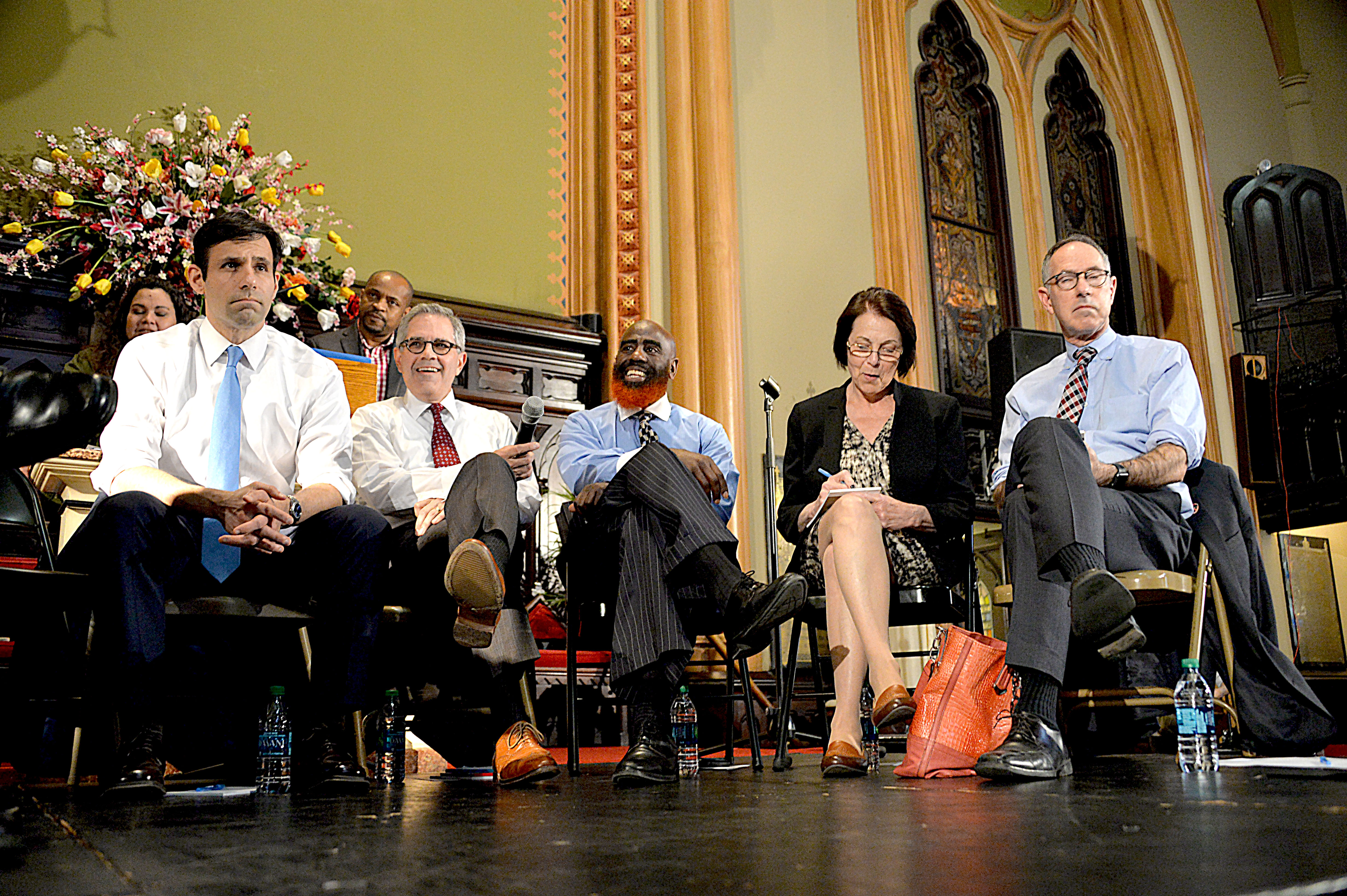 Candidates for Philadelphia District Attorney at Arch St Methodist church.