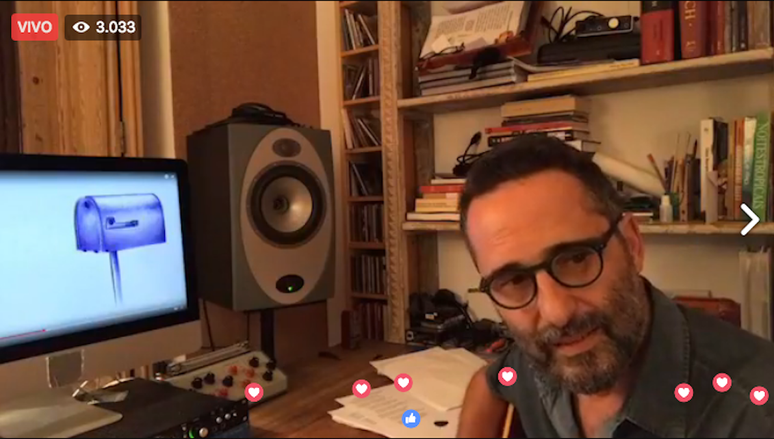 Jorge Drexler en su lanzamiento en streaming the su nuevo tema "Telefonía".
