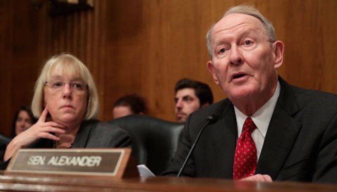 Los Senadores Patty Murray y Lamar Alexander. Chip Somodevilla/Getty Images