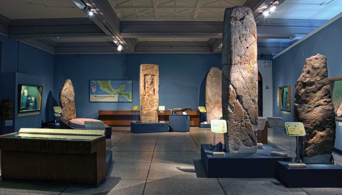 Gallery of archaeological pieces of Mayan culture exhibited at the Museum of Archeology and Anthropology of the University of Pennsylvania. Photo: Supplied UPEnn