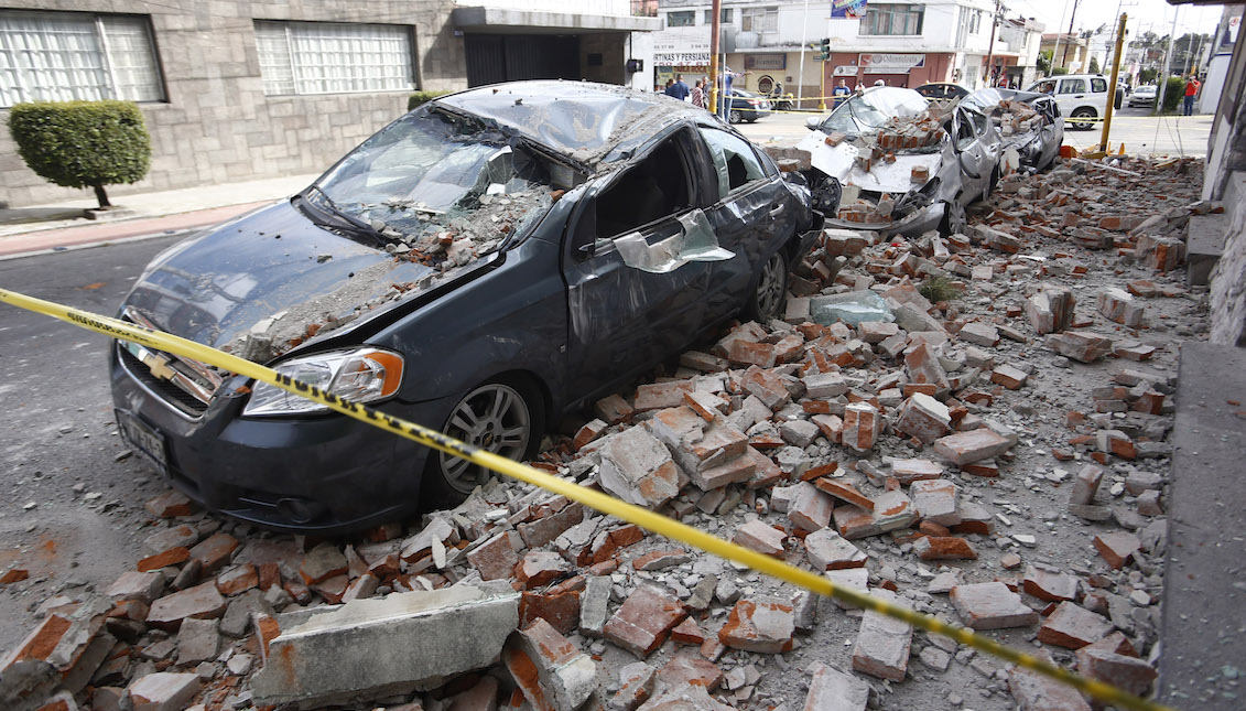 View of the damages in Puebla, Mexico, today, Tuesday, September 19, 2017, after a magnitude 7.1 earthquake that shook the Mexican capital strongly and caused panic scenes just as 32 years of powerful earthquake that caused thousands of deaths. EFE / Francisco Guasco